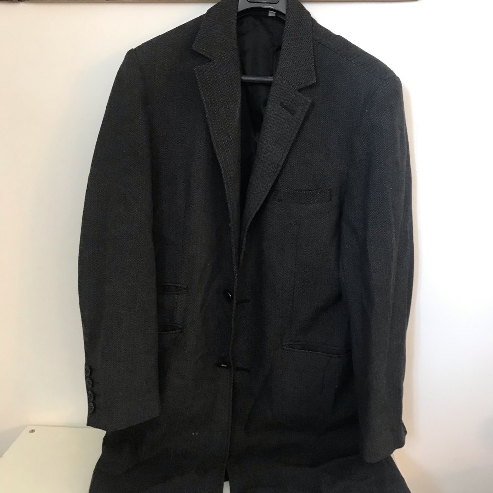Le Chateau Black and Gray Trench Coat with Classic Style